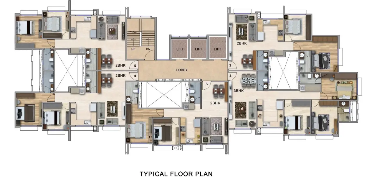 floor plan of 2 bhk flat in chembur